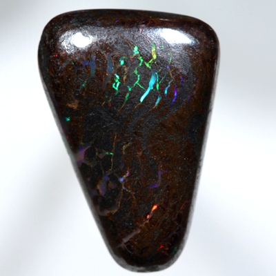 SOLID BOULDER OPAL Rivers of red and turquoise blue SEE VIDEO 